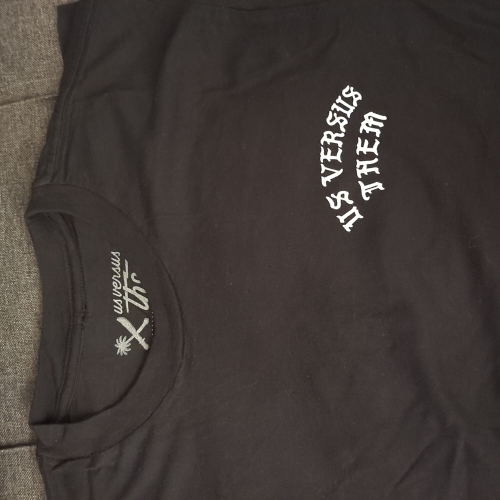 Us Versus Them Black Tee Graphic